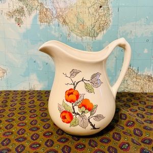 70s Laird Pottery 7" Floral Pitcher/Vase